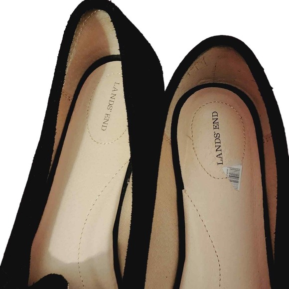 Lands End Black Suede Loafers Size 8 Womens - Picture 4 of 7
